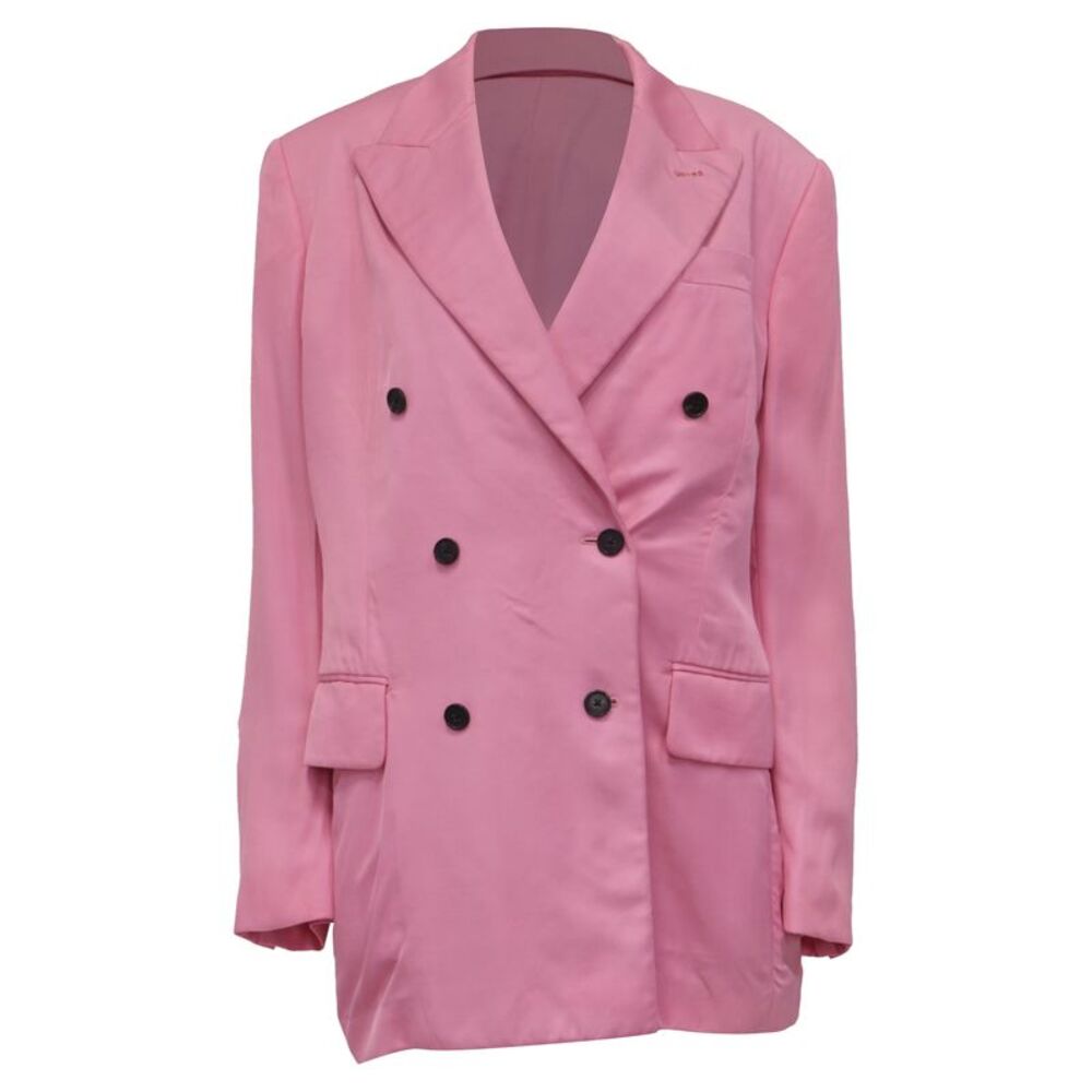 Tom Ford Double-Breasted Blazer in Pink Viscose